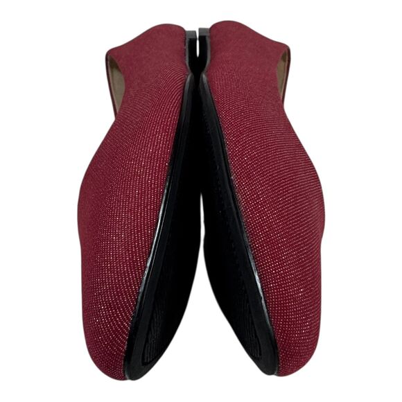 Coach and Four Red Metallic Melitta Ballet Flats Shoes Women's Size 10 Sparkly - Picture 12 of 16